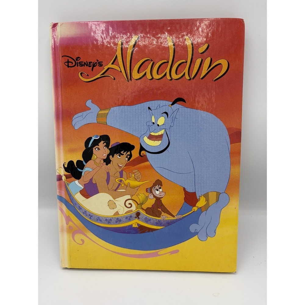 Vintage Disney Aladdin Hardcover Book 1992 Mouse Works ISBN #0-453-03025-0